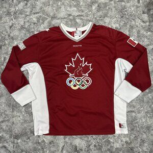 ROOTS SYDNEY 2000 WINTER OLYMPICS TEAM CANADA  Hockey Jersey Size XL READ